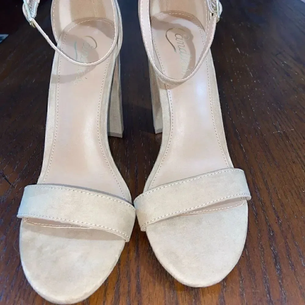 Woman’s candies platform strap heels